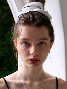 OVLA Signature Tweed Scrunchie_White