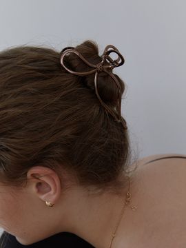 OVLA Solid Metal Ribbon Hair Clip