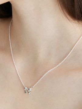 OVT-U [925 Silver] Lovely Ribbon Necklace