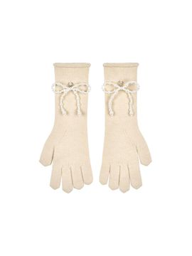 OVT-U [Exclusive] Two Way Pearl Ribbon Gloves (3color)