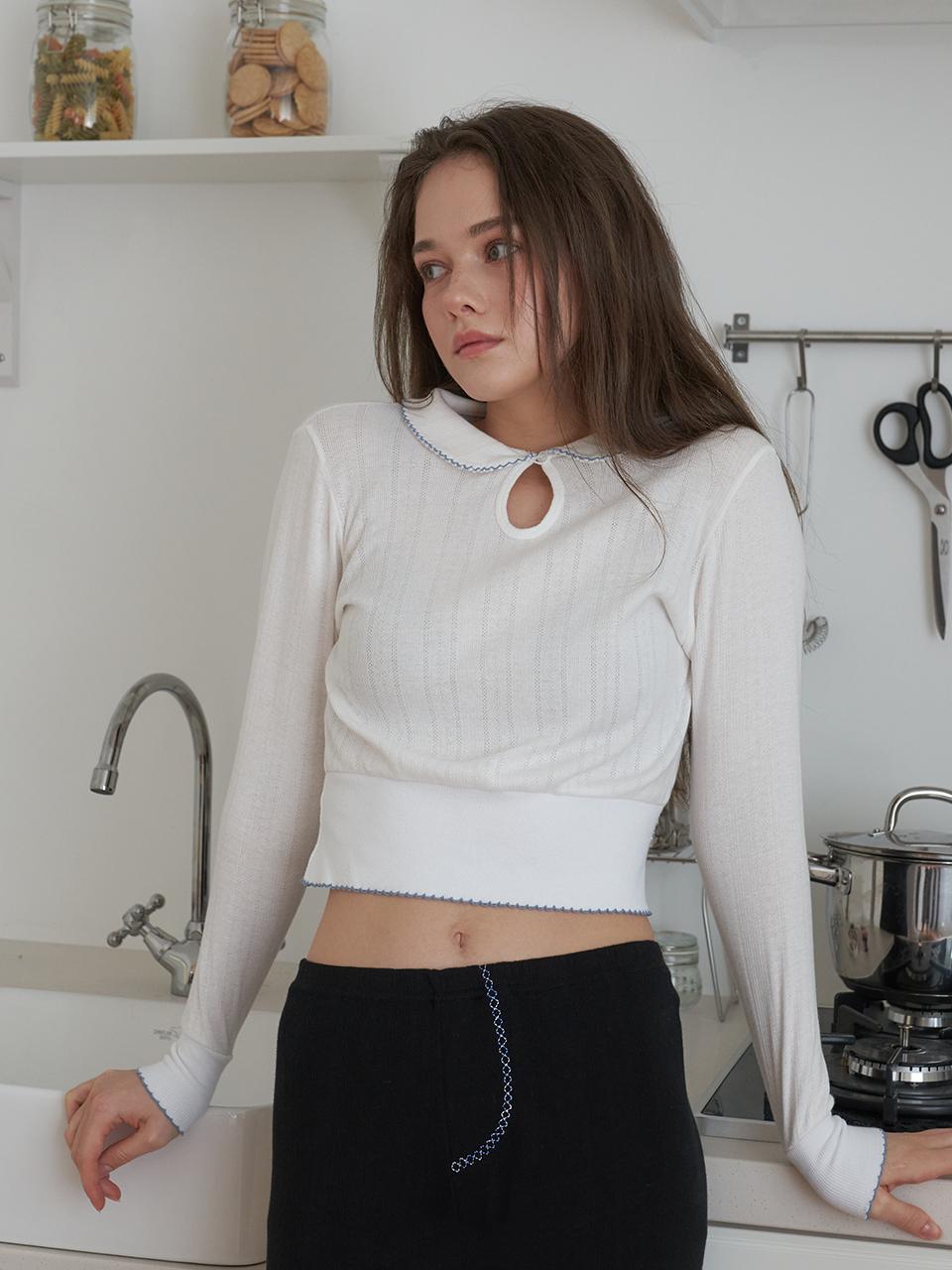 OVT-U Frill Round Collars T-Shirt