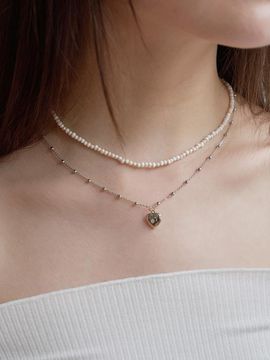 OVT-U Heart & Pearl Two - Way Necklace