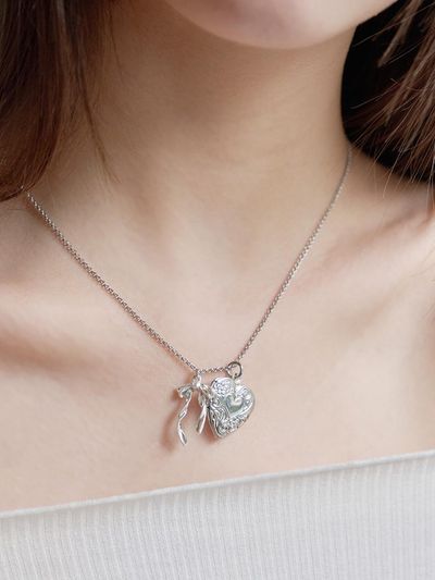 OVT-U Heart Rocket & Flow Ribbon Necklace