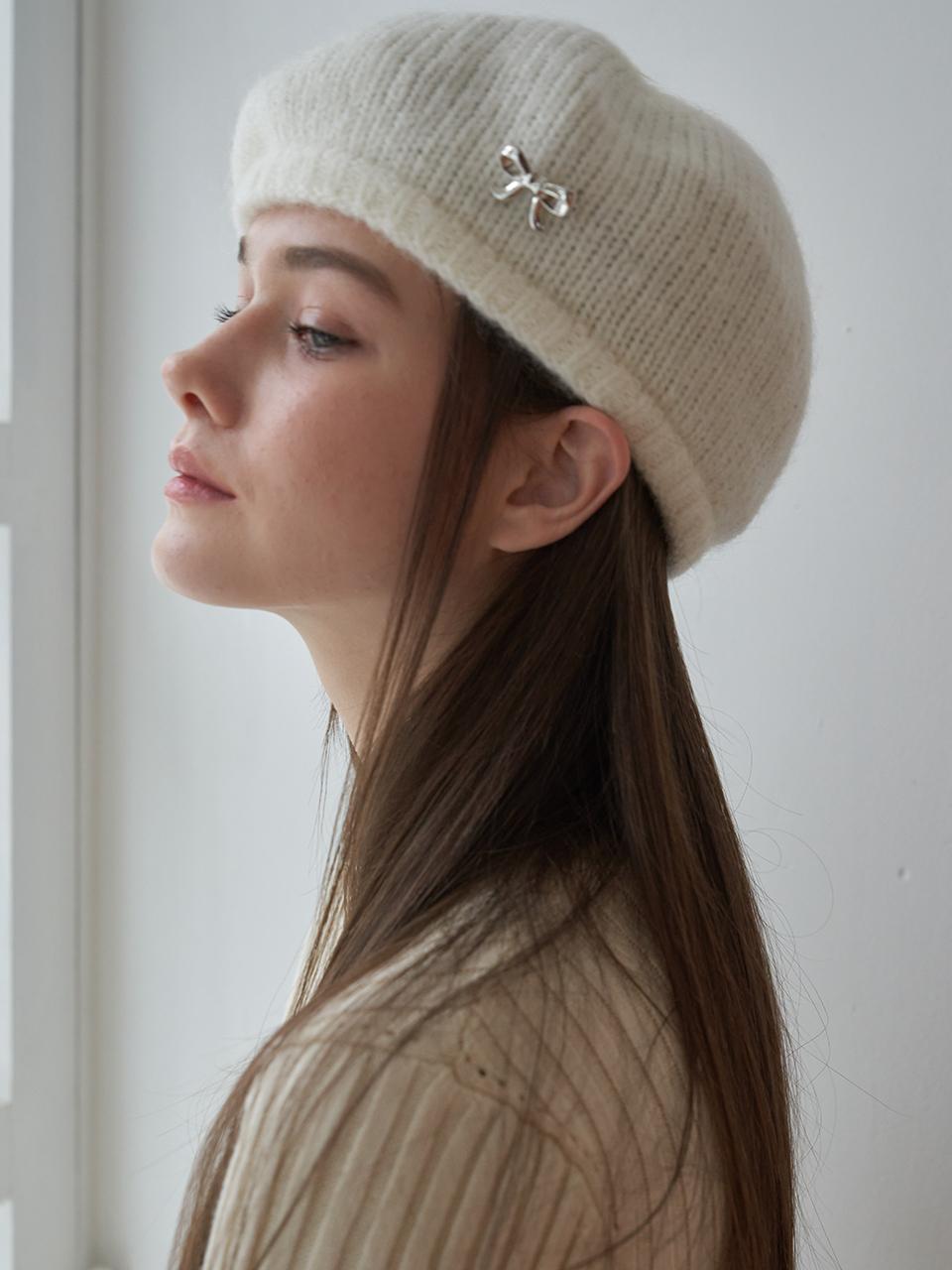 OVT-U Ribbon Knit Beret (3color)