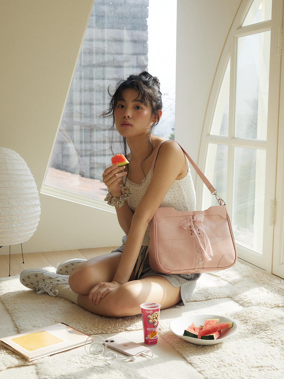 ovuni Bustier Ribbon Bag_Blush Pink