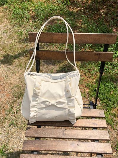 ovuni Classic ruffle bag_beige