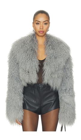 OW Collection OW Collection Celia Crop Fur Jacket