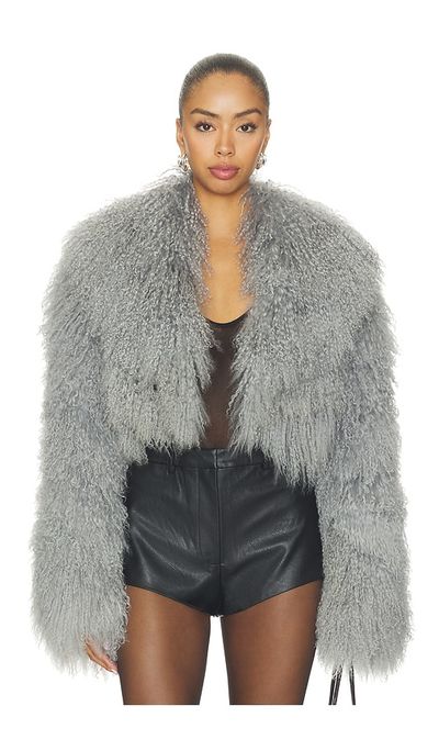 OW Collection OW Collection Celia Crop Fur Jacket