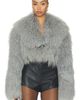 OW Collection OW Collection Celia Crop Fur Jacket - 2