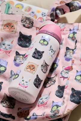 Owala Owala UO Exclusive Cat Collage FreeSip 32 oz Water Bottle in Cat Collage at Urban Outfitters