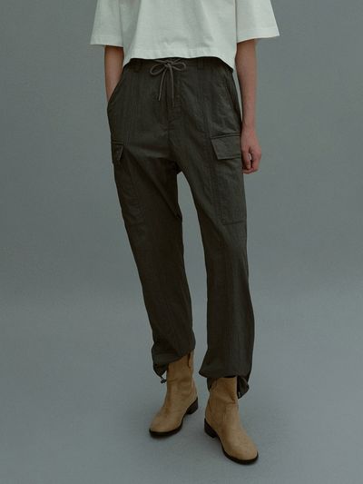 OWN FEATURE COLOUR.OFC Jogger Silhouette Pants_Deep Khaki