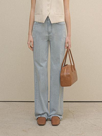 OWN FEATURE COLOUR.OFC Vintage Denim Pants_Ice Blue