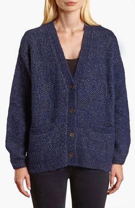 oyun oyun Handknit Basketweave Cardigan