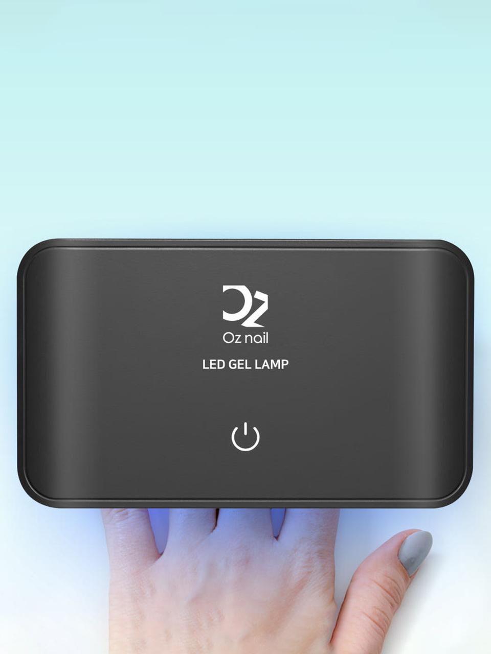 oz nail UV LED Gel Lamp 8 Bulbs Nail 1pc [Black]