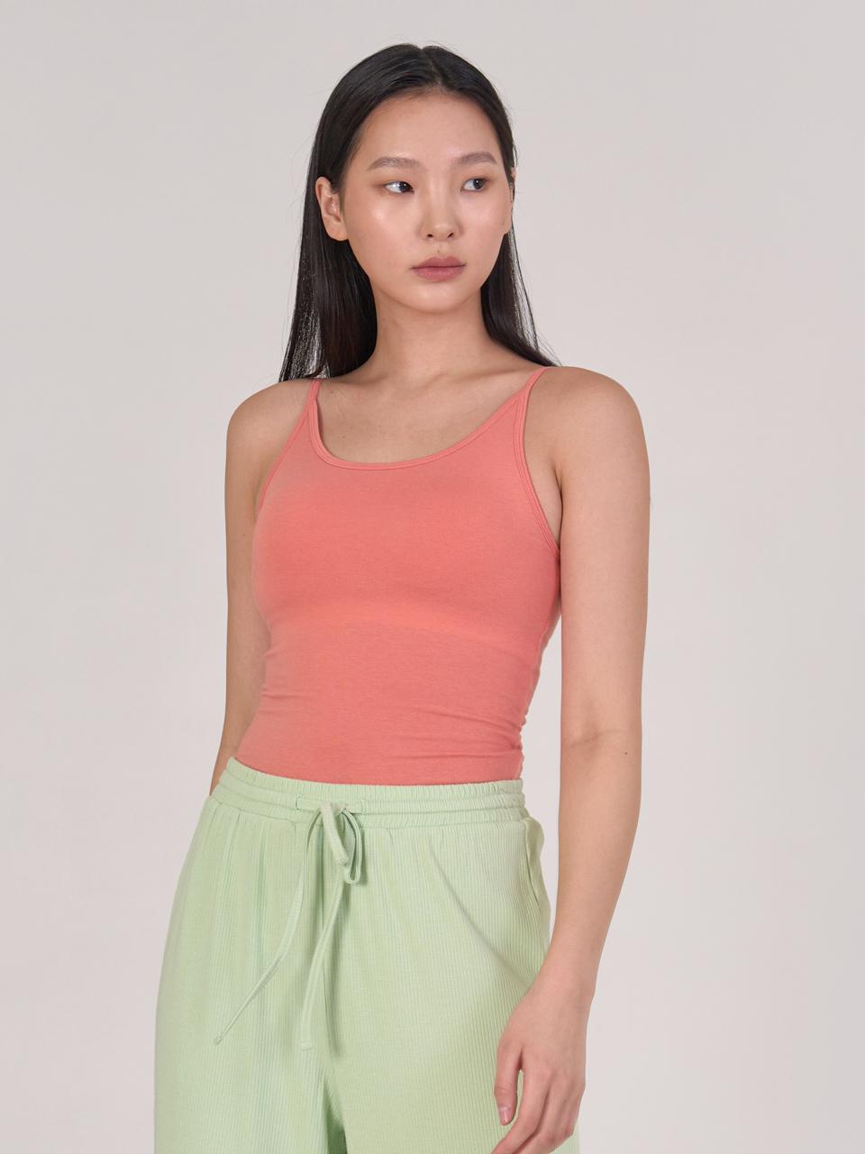 ozez Basic Modal Cotton Blend Camisole [Orange] (OZTI4022)