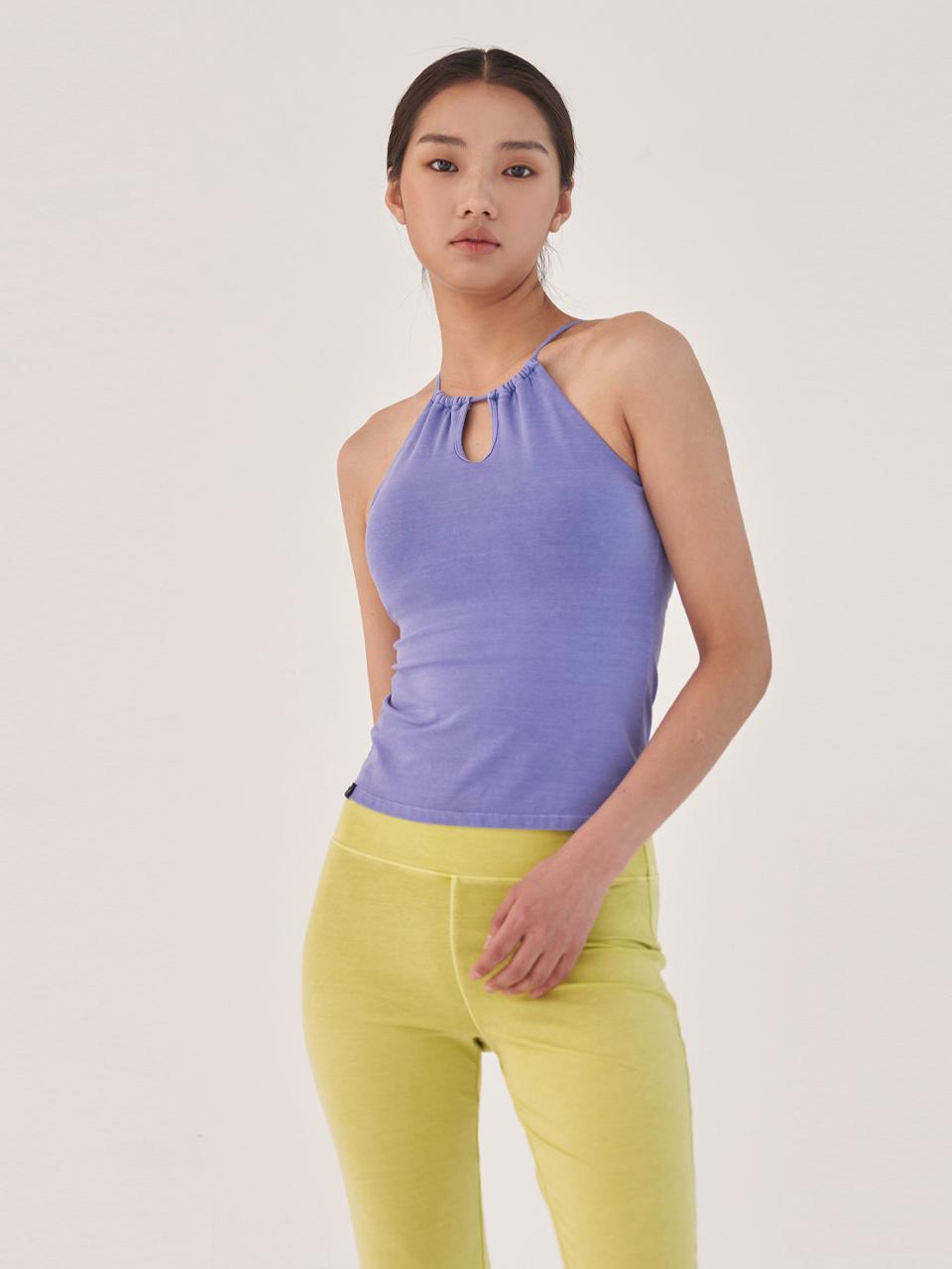 ozez Keyhole Halter Neck Cotton Blend Camisole [Deep Lavender] (OZTI4008)