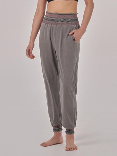 ozez Stitch Smocking Cotton Pants [Gray] (OZPG6010)