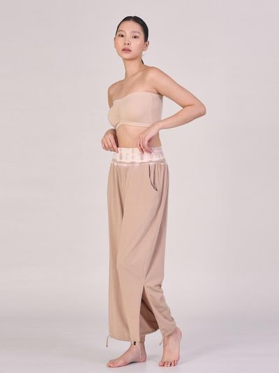 ozez Waist String Tie-Dye Pants [Beige] (OZPG6027)