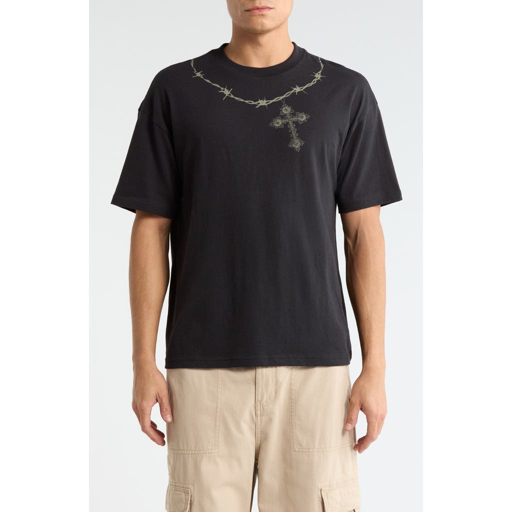 PacSun PacSun Barbed Cross Cotton Graphic T-Shirt