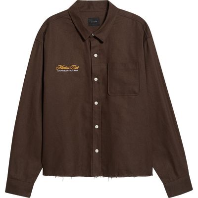 PacSun PacSun Embroidered Cotton Canvas Button-Up Shirt