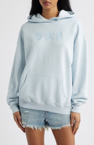 PacSun PacSun Embroidered Seashell Cotton Blend Hoodie