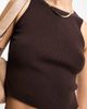 PACSUN Pacsun fine gauge knitted tank top in coffee bean-Brown - 3