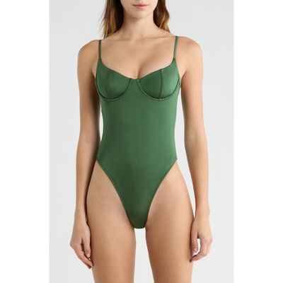 PacSun PacSun Malia Shine Underwire One-Piece Swimsuit