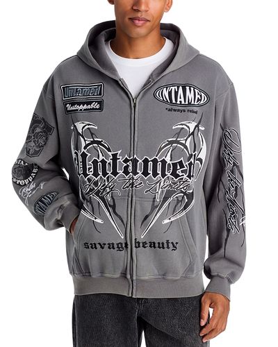 Pacsun Pacsun Untamed Cotton Blend Zip Graphic Hoodie