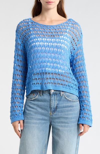 PacSun PacSun Willa Cotton Blend Open Stitch Sweater