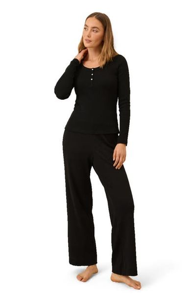 Pact Pact Dream Rib Wide Leg Lounge Pant Made with Organic Cotton