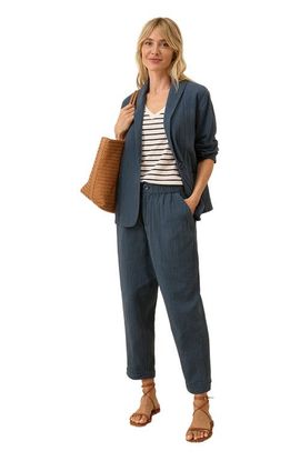 Pact Pact Organic Cotton Coastal Double Gauze Rolled Cuff Pant