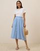 Pact Pact Organic Cotton Sunset Lightweight Cotton Button Skirt - 1