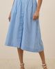 Pact Pact Organic Cotton Sunset Lightweight Cotton Button Skirt - 2
