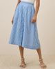 Pact Pact Organic Cotton Sunset Lightweight Cotton Button Skirt - 3