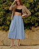 Pact Pact Organic Cotton Sunset Lightweight Cotton Button Skirt - 4