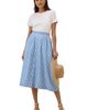 Pact Pact Organic Cotton Sunset Lightweight Cotton Button Skirt - 5