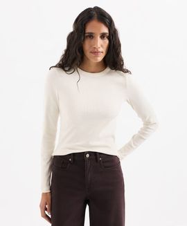 Pact Pact Perfect Rib Crewneck Layering Long Sleeve Tee Made With Organic Cotton