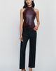 PAIGE Anessa High Rise Straight Leg Coated Jeans - 1
