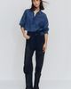 PAIGE Anessa Twist Seam High-Rise Wide-Leg Jeans - 1