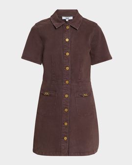 PAIGE Clementine Stretch Cotton Mini Dress