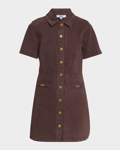 PAIGE Clementine Stretch Cotton Mini Dress