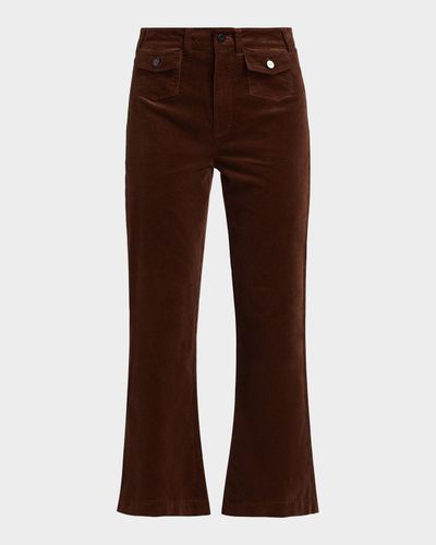 PAIGE Leenah Cotton-Blend Patch Pocket Ankle Jeans