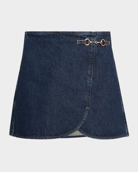 PAIGE Montanna Denim Mini Skirt