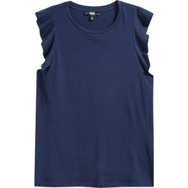 PAIGE PAIGE Alaria Flutter Sleeve Pima Cotton Top