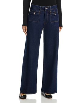Paige Paige Anessa 31 Welt Stitch Pocket High Rise Wide Jeans in Amora