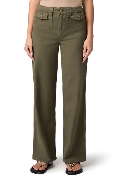 PAIGE PAIGE Anessa Flap Pocket High Waist Wide Leg Jeans