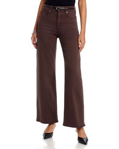 Paige Paige Anessa High Rise Wide Leg Jeans in Rich Chocolate