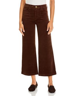 Paige Paige Anessa Utility Corduroy High Rise Wide Leg Jeans in Hickory