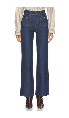 PAIGE PAIGE Anessa With Welt Stitch Through Pockets Wide Leg Jeans