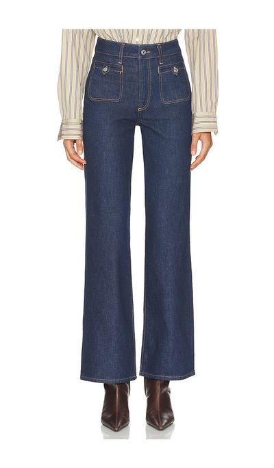 PAIGE PAIGE Anessa With Welt Stitch Through Pockets Wide Leg Jeans